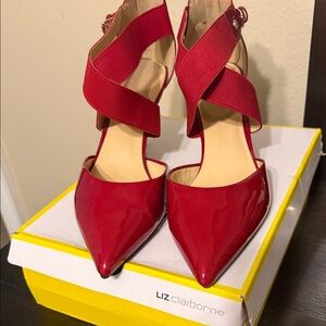Liz Claiborne Strappy Red Heels